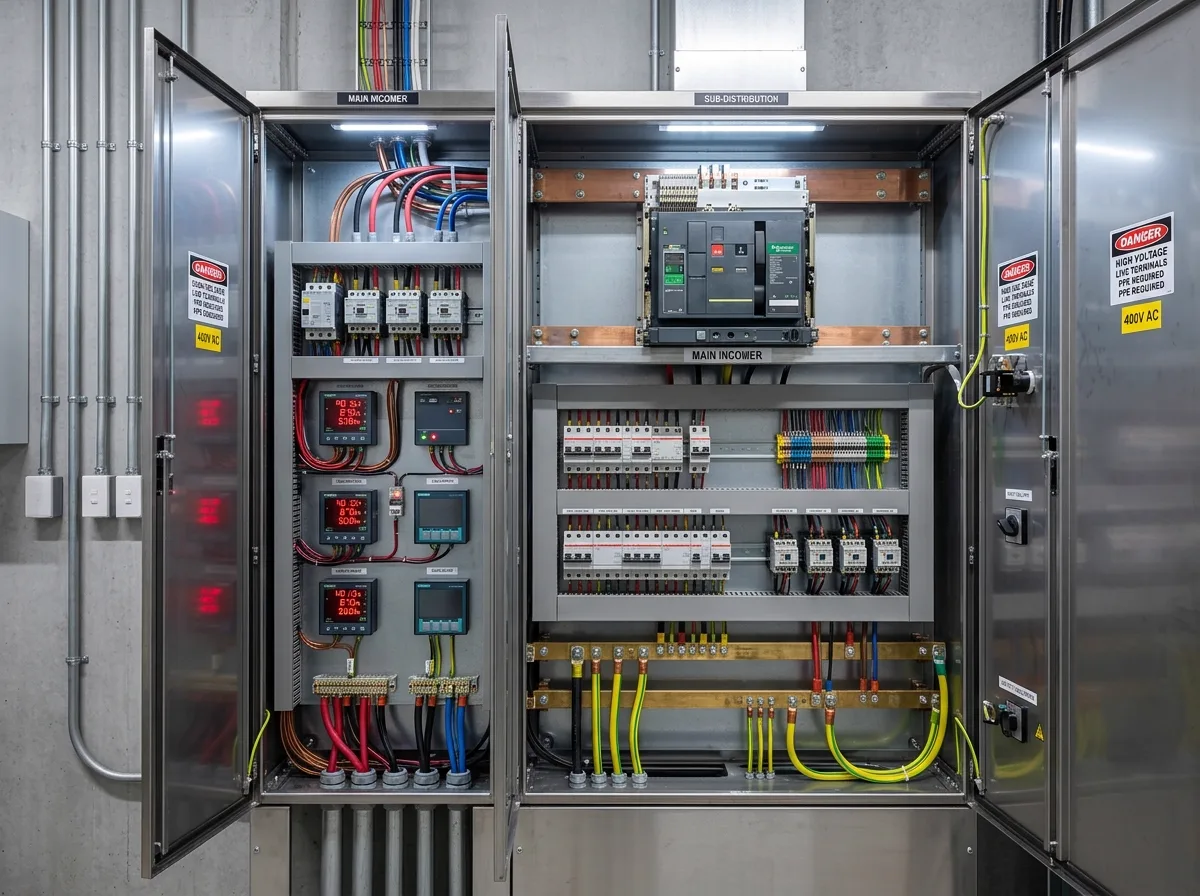 Industrial electrical contracting and heavy power distribution wiring
